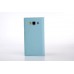 Samsung Galaxy A7 A700 - Smart PU Flip with Window View Protective Phone Cover Case - Blue
